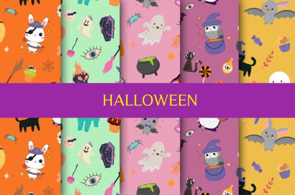 Halloween Digital Paper Sublimation